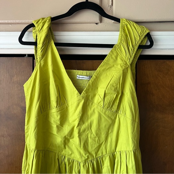 Abercrombie Cap Sleeve Corset Midi Dress NWT - Lime XL - Picture 4 of 8